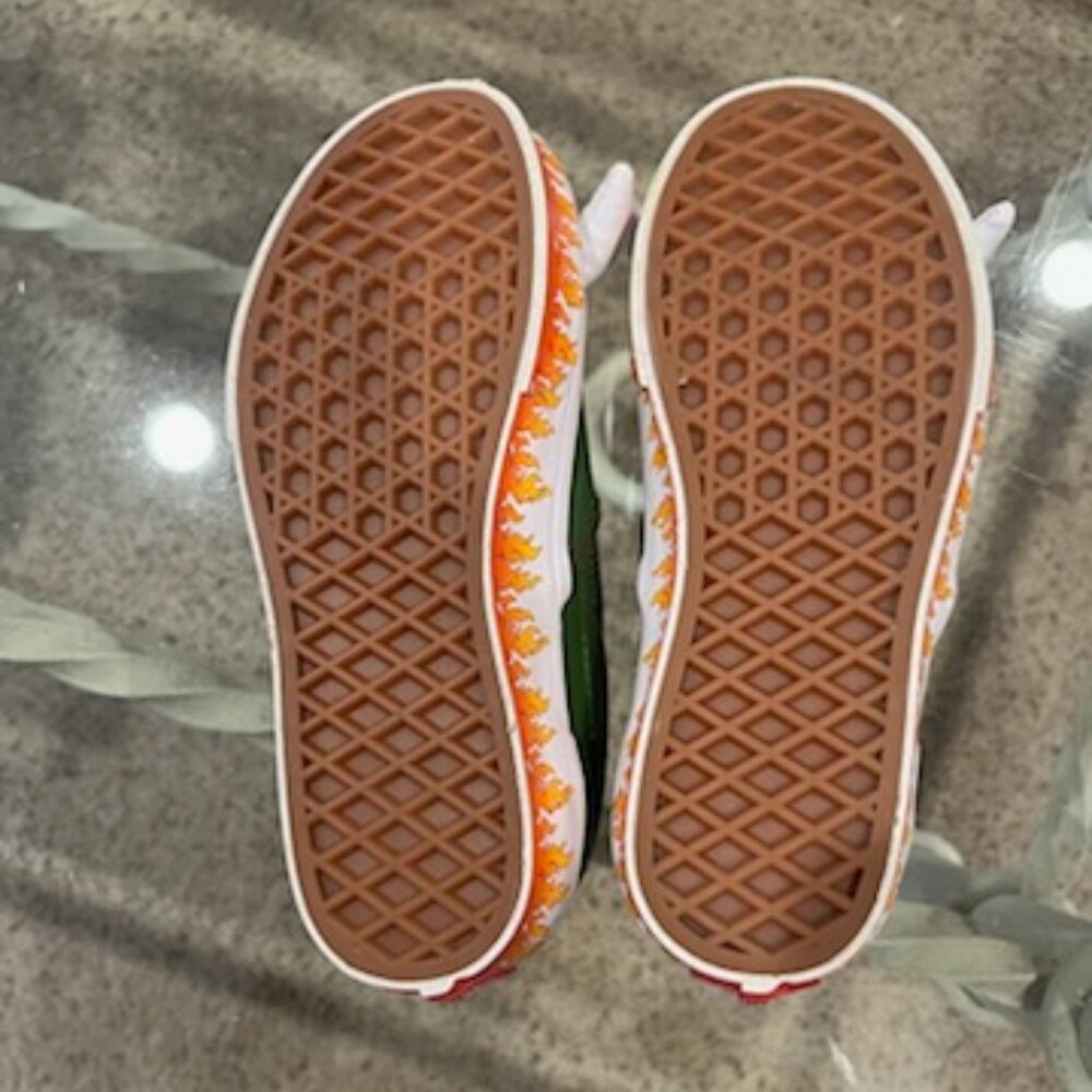 Vans Dragon Reptile Claw Slip-On Shoes with Flames - Picture 5 of 7
